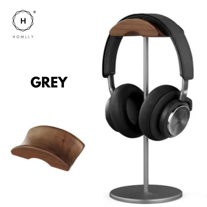 Homlly Arch Walnut Wood Headphone Display Stand
