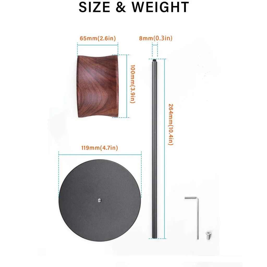 Homlly Arch Walnut Wood Headphone Display Stand
