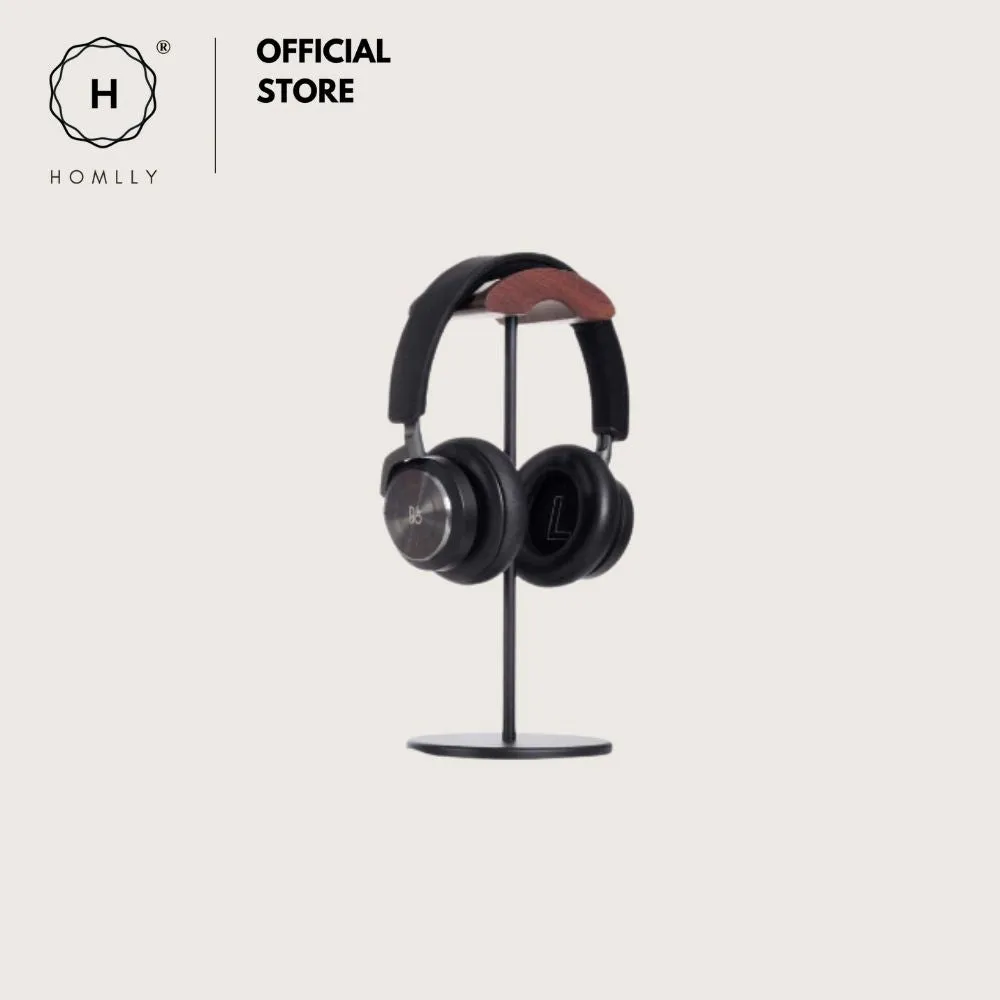 Homlly Arch Walnut Wood Headphone Display Stand