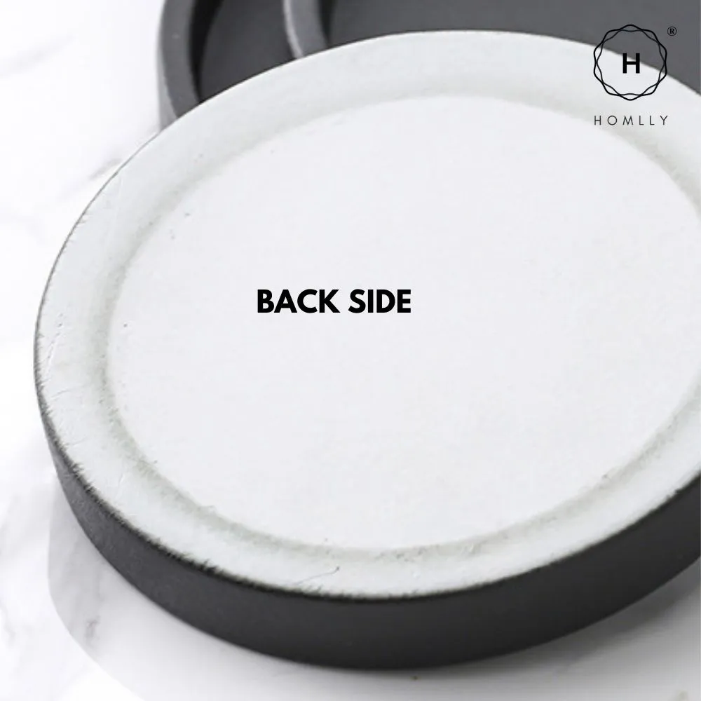 Homlly Black Ceramic Organizer Display Serving Tray