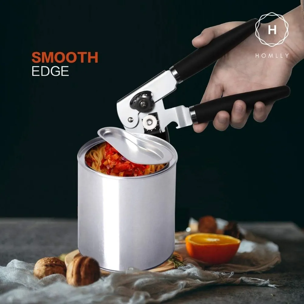 Homlly Multi functional Handheld Strong Heavy Duty Can Opener w Large Turn Knob