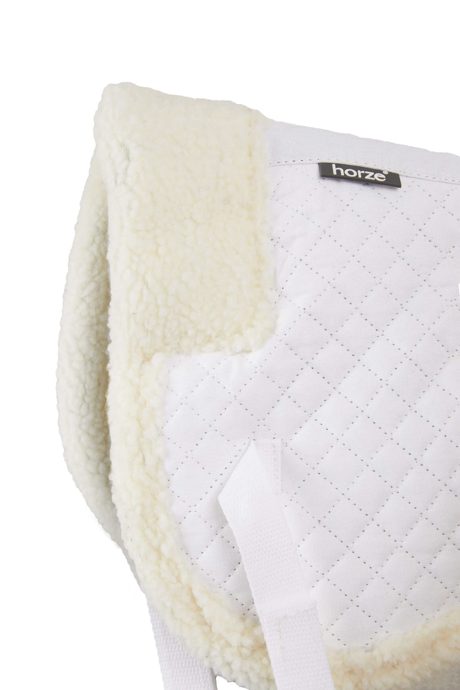 Horze Imitation Faux Fur Pad White