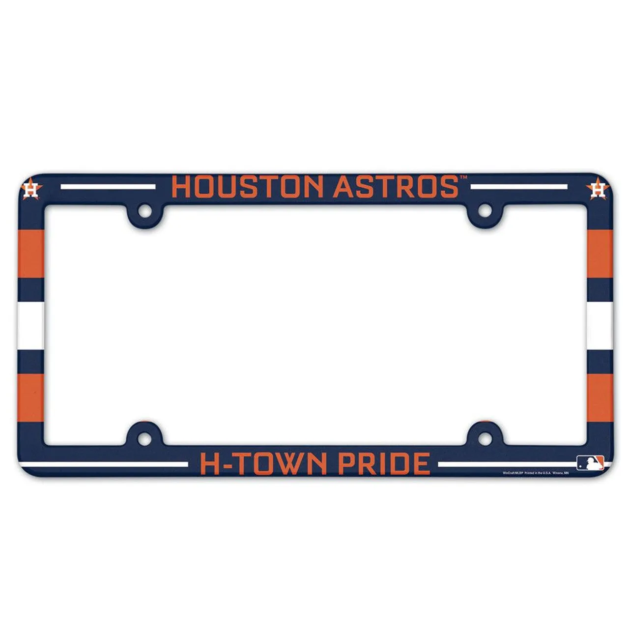 Houston Astros License Plate Frame Plastic Full Color Style