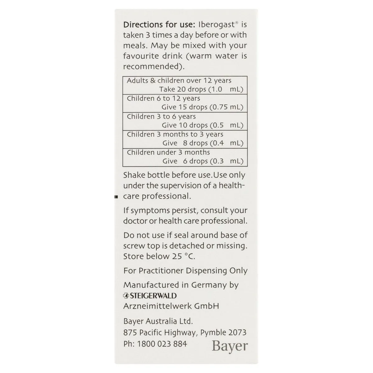 Iberogast Functional Digestive Symptom Relief Herbal Liquid 100mL