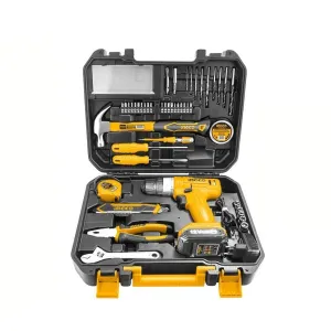 Ingco 127 Pieces Tools Set with 12V Li-ion Cordless Drill - HKTHP11271