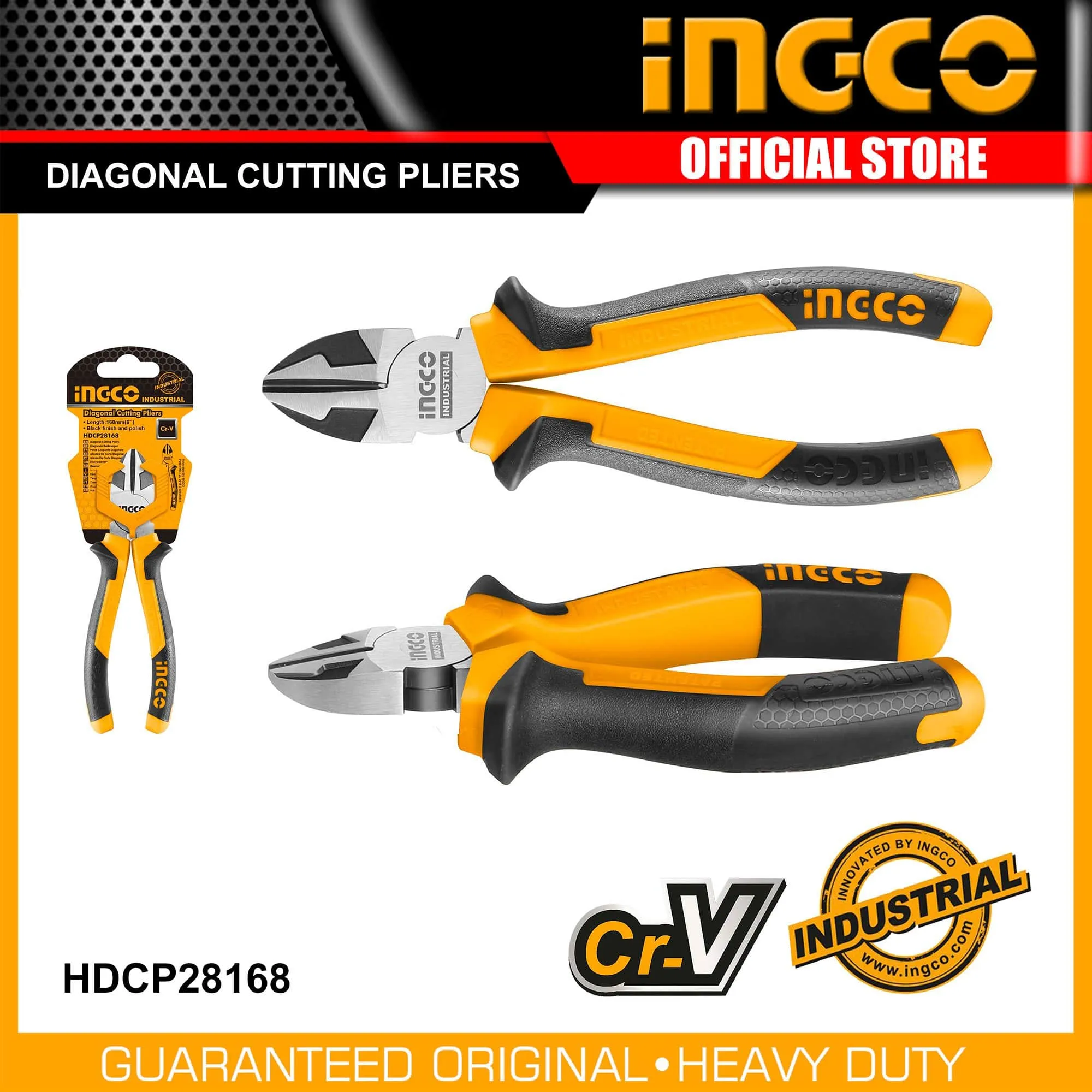 Ingco 6" Diagonal Cutting Plier - HDCP28168