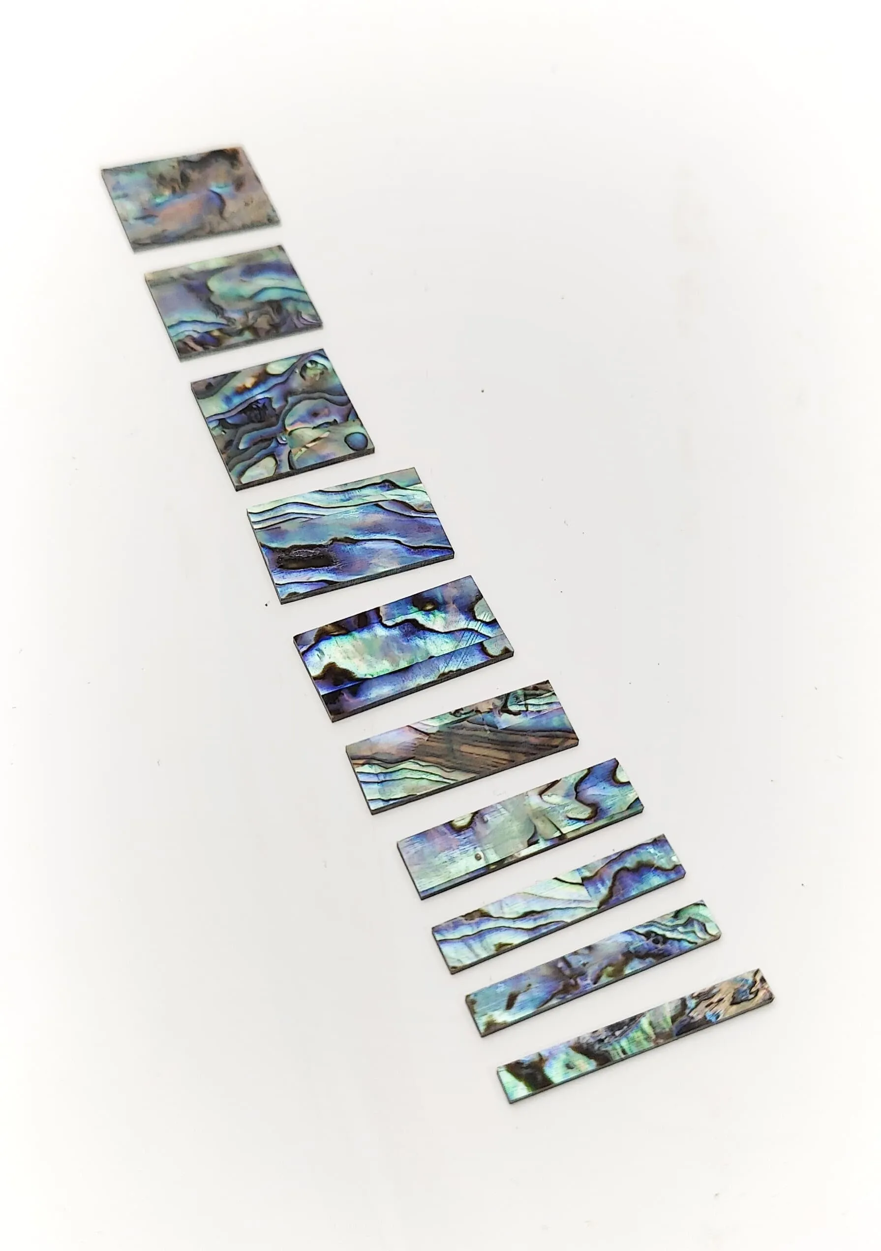 Inlay Set - Blocks - Mother of Pearl, Imitation or Abalone - Set of 10