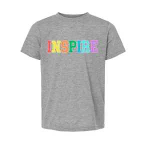 Inspire Colorful Gray Tee:  Youth   Adult