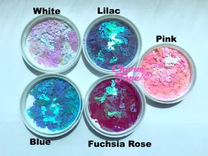 Iridescent Mermaid Loose glitters Confetti 12x9mm Party Decor UV resin, Laser cut out