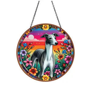 Italian Greyhound Acrylic Suncatcher with chain #SC442 by d'ears