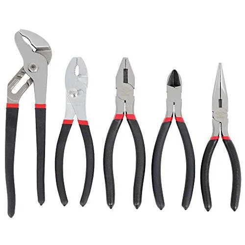 ITC Professional 5-Piece Cushion Grip Pliers Set, 20604
