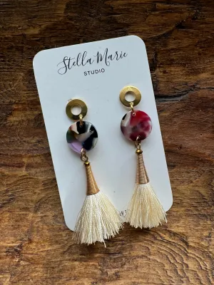Ivory Fringe Earrings