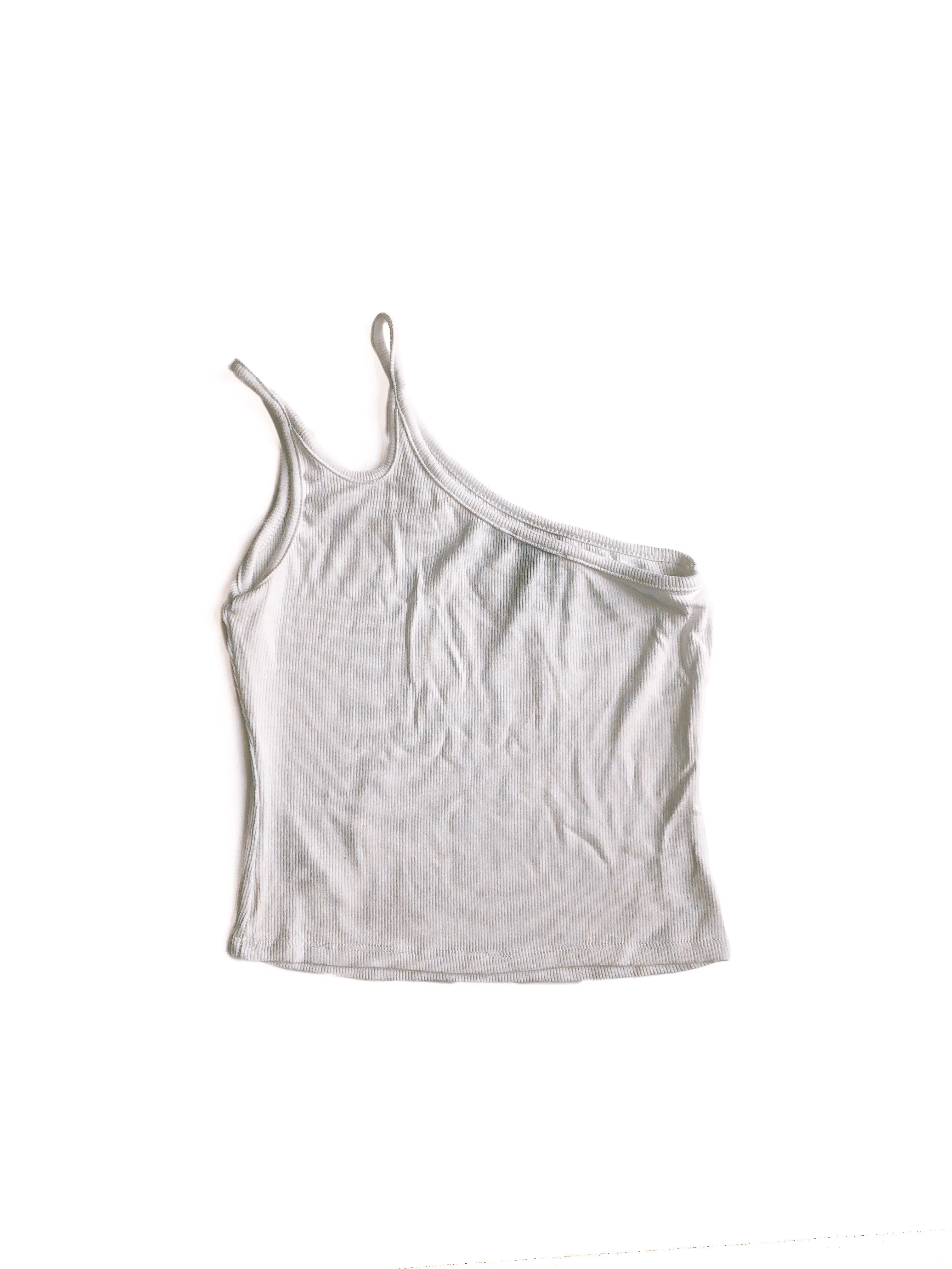 Ivy Asymmetrical Knit Top - White