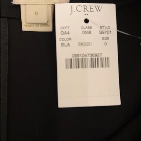 J. Crew Black Relaxed Pocket Dress