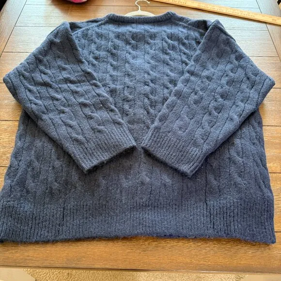 J. Crew Relaxed cable-knit cardigan M/L