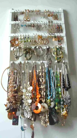 Jewelry Holder Combo Organizer White