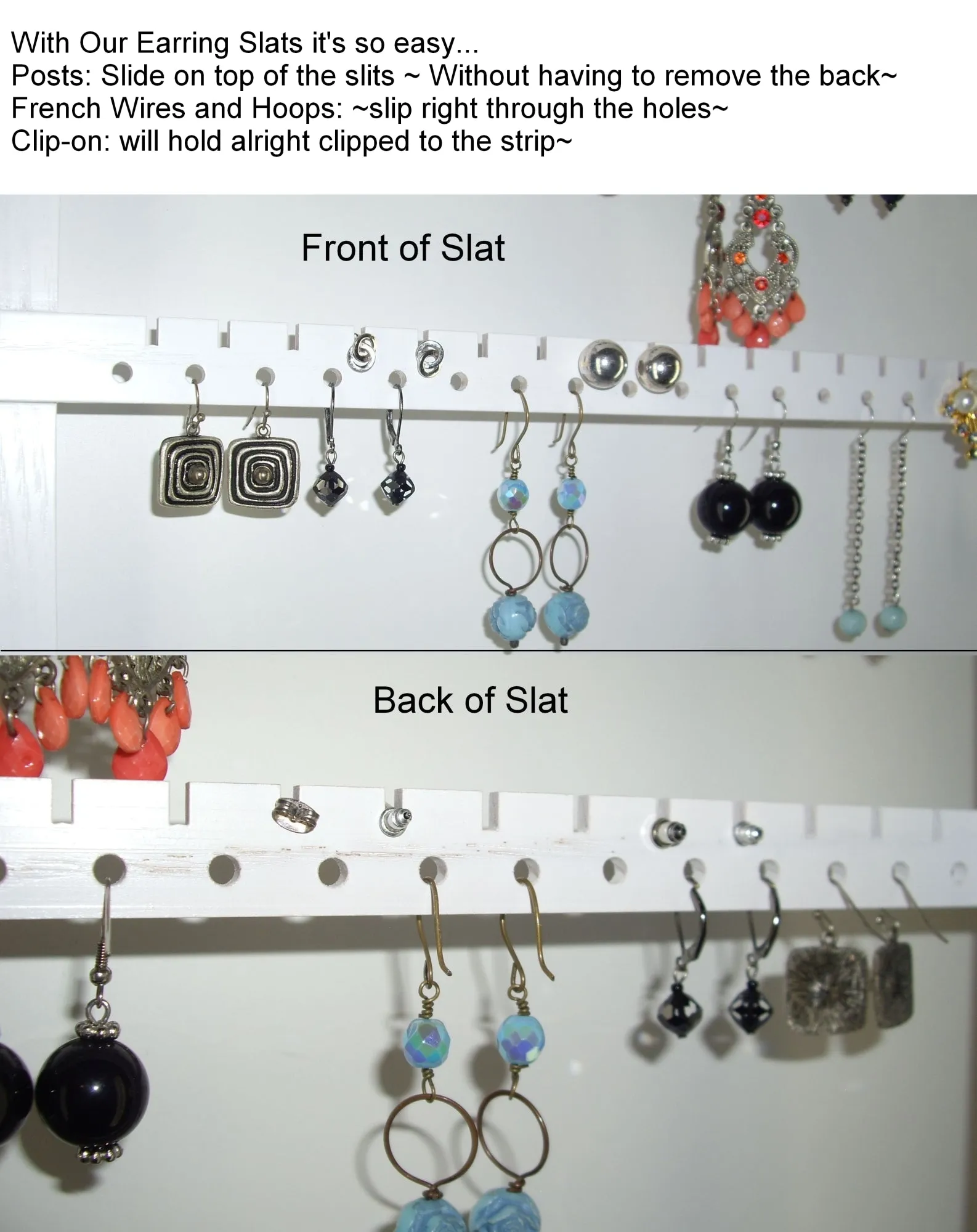 Jewelry Holder Combo Organizer White