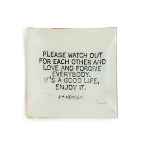 Jim Henson Square Decoupage Plate 6" X 6"