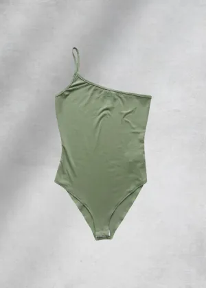 June One-Shoulder Bodysuit - Green