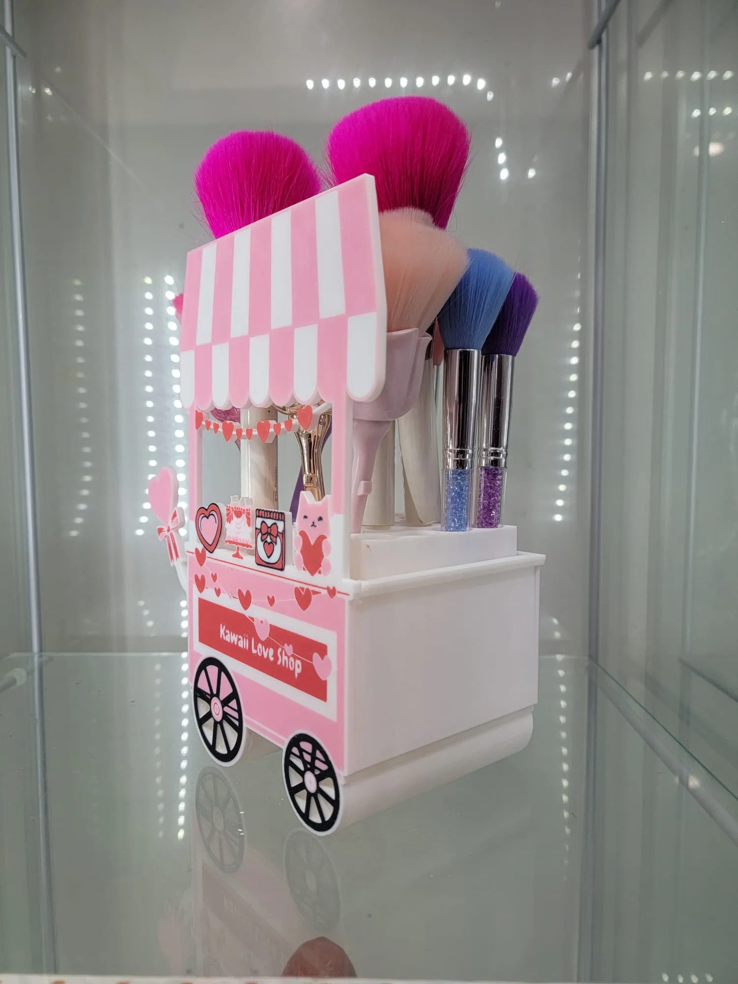 Kawaii Love Shop Cart – 3D Printed Makeup & Accessory Holder