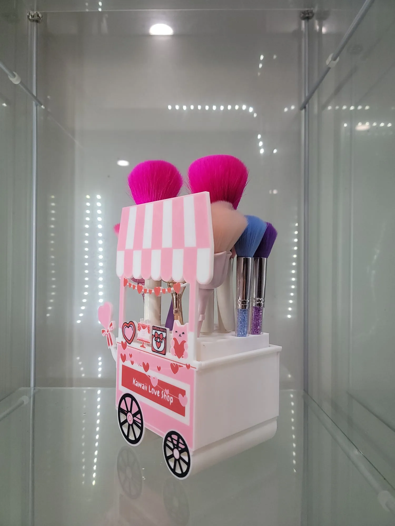 Kawaii Love Shop Cart – 3D Printed Makeup & Accessory Holder