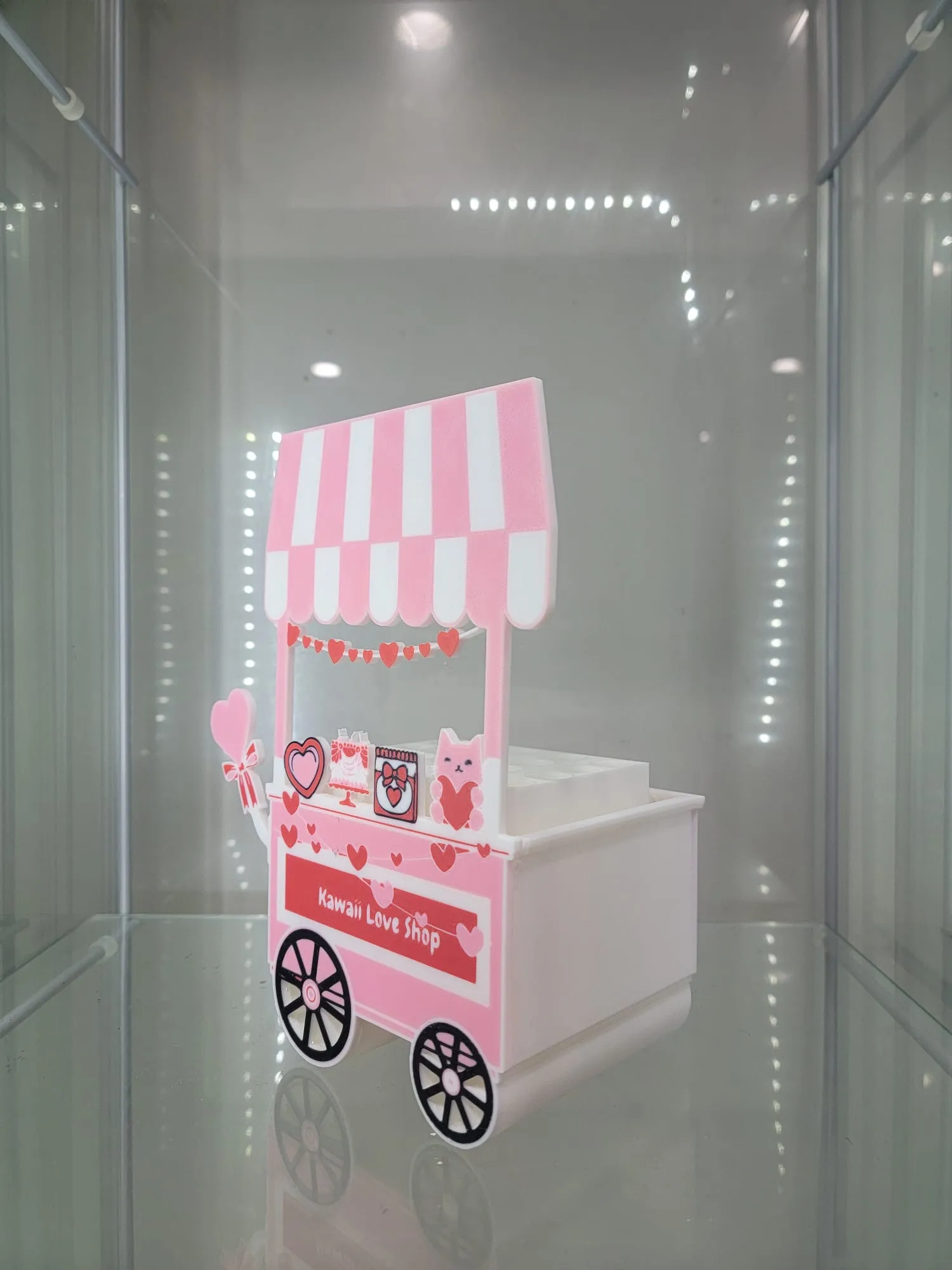 Kawaii Love Shop Cart – 3D Printed Makeup & Accessory Holder