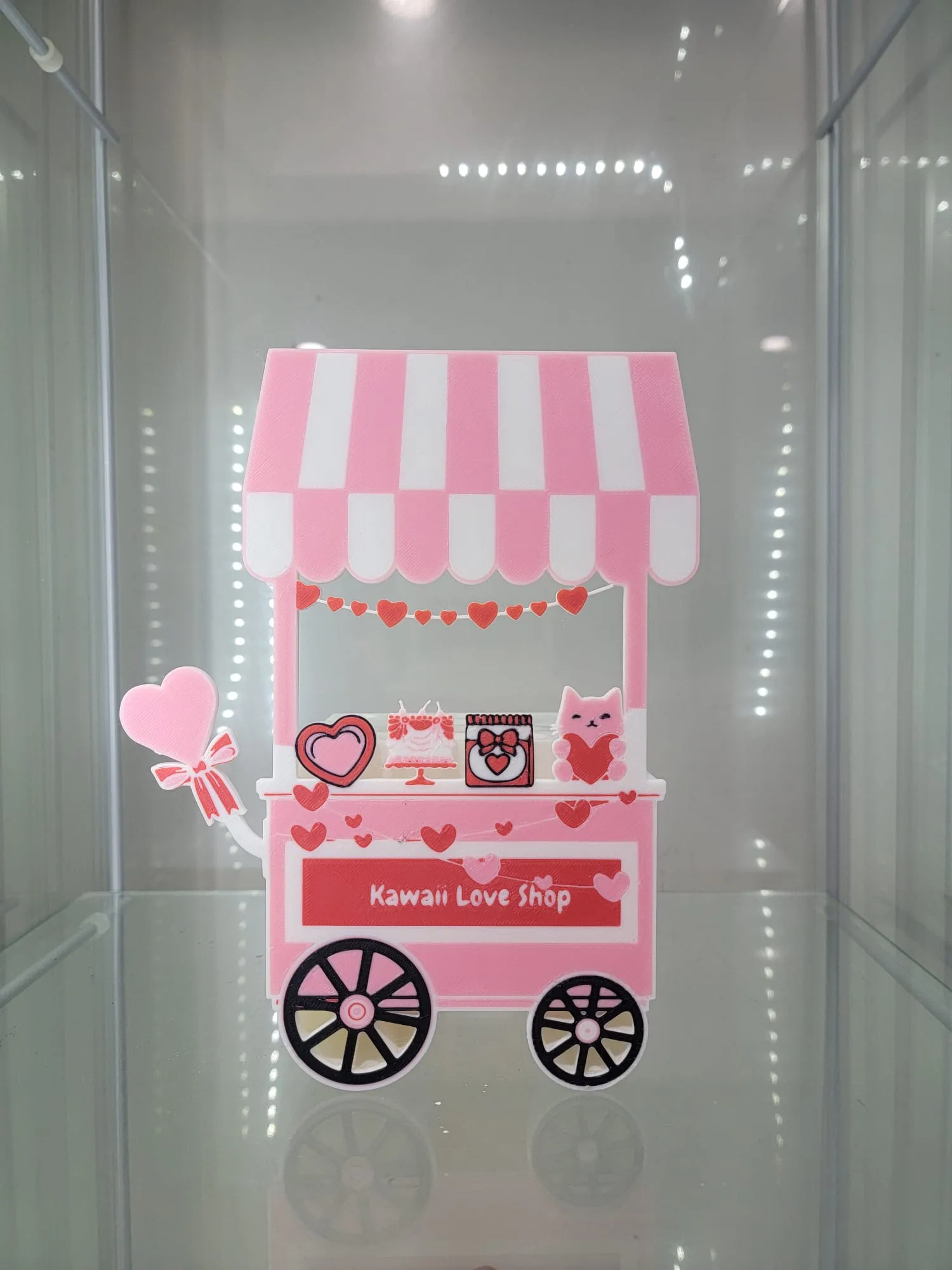 Kawaii Love Shop Cart – 3D Printed Makeup & Accessory Holder