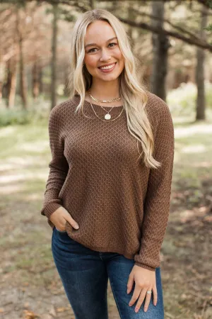 Keep It Colorful Knit Sweater- Brown
