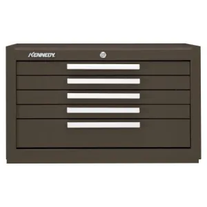 Kennedy K Series 29 in 5-Drawer Mechanics' Top Chest, 29 in W x 20 in D x 16-1/2 in H, 4,872 in³, Brown Wrinkle, 2805XB