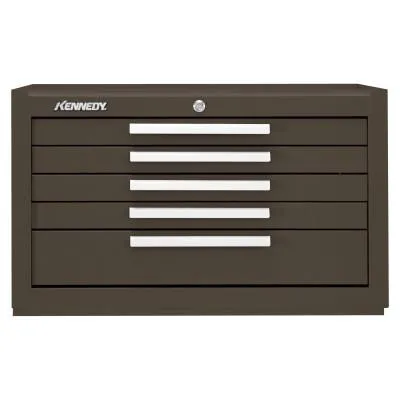 Kennedy K Series 29 in 5-Drawer Mechanics' Top Chest, 29 in W x 20 in D x 16-1/2 in H, 4,872 in³, Brown Wrinkle, 2805XB