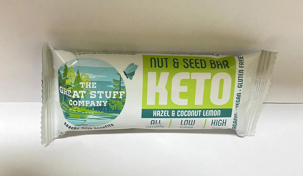 Keto Organic Hazel & Coconut Lemon Nut & Seed Bar 40g