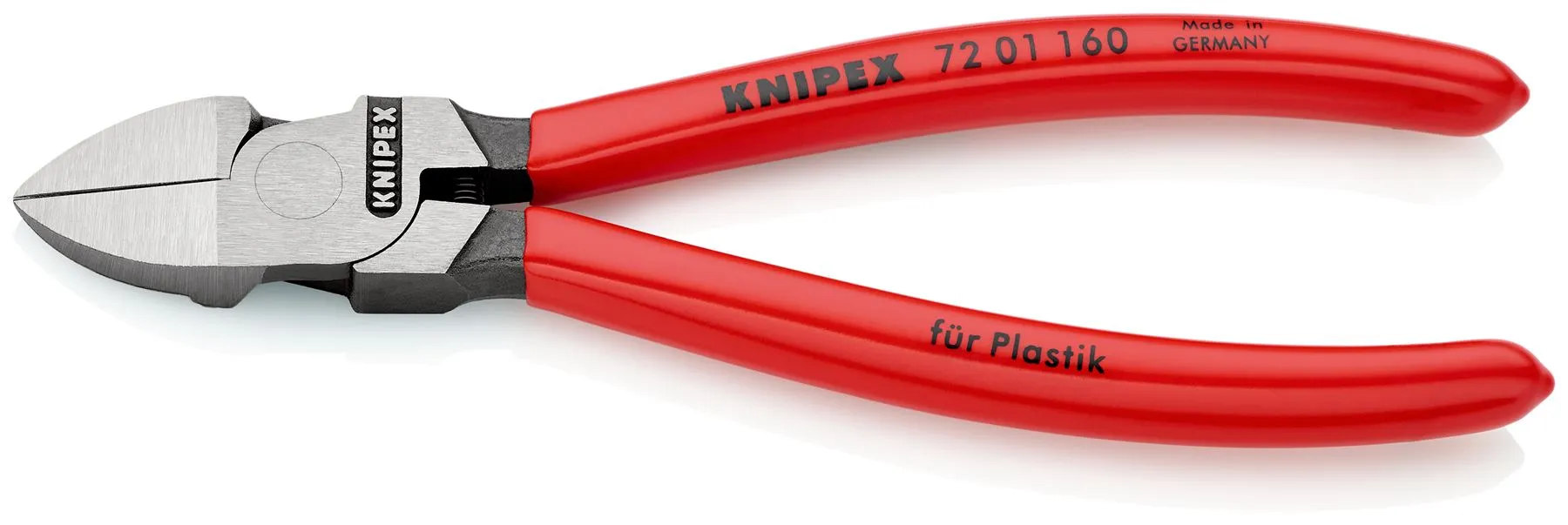 KNIPEX Diagonal Cutting Pliers for Plastics Side Cutters 160mm Plastic Coated Handles 72 01 160 SB