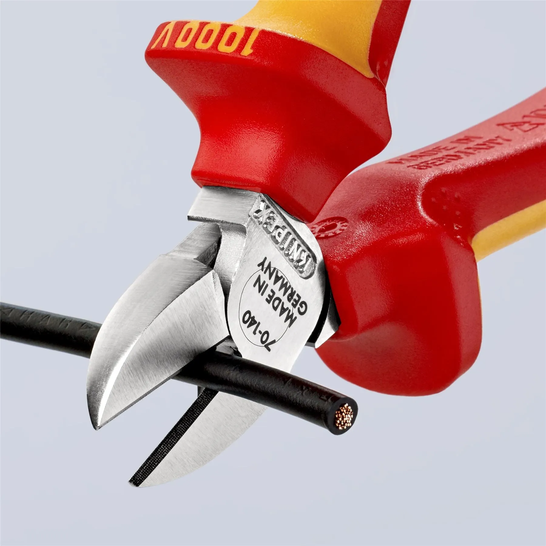 KNIPEX Diagonal Cutting Pliers Side Cutters 140mm VDE Insulated Multi Component Grips 70 06 140