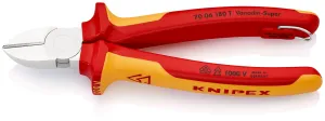 KNIPEX Diagonal Cutting Pliers Side Cutters 180mm VDE Multi Component Grips Tether Point 70 06 180 T BK
