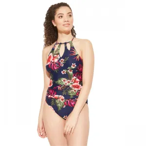 Kona Sol Women's Keyhole Braided Strap One Piece Swimsuit
