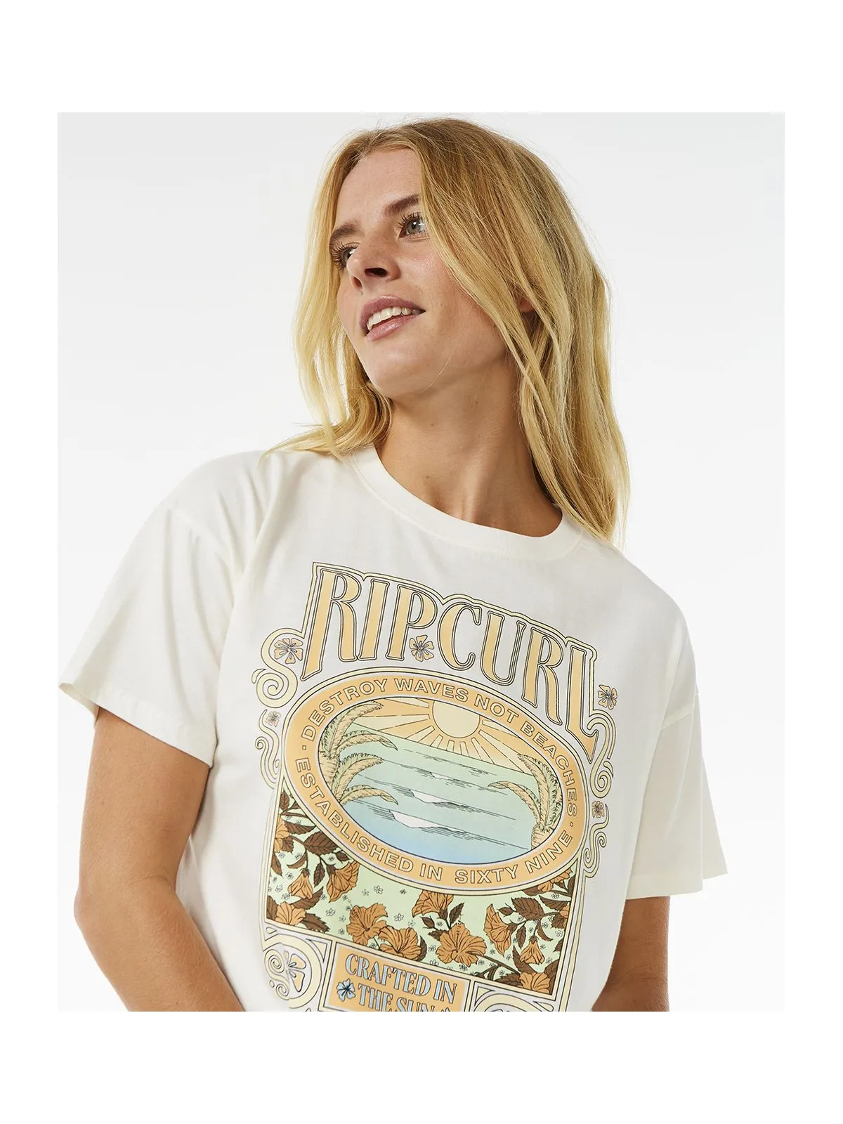 Koszulka RIP CURL Long Days Relaxed Tee biały