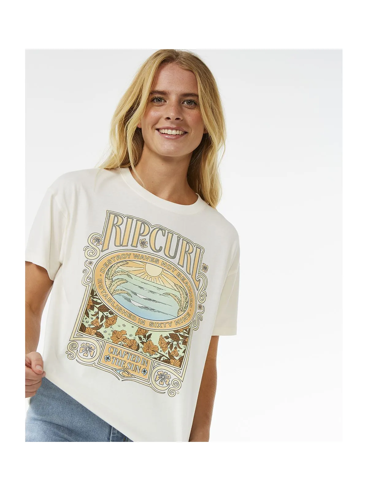 Koszulka RIP CURL Long Days Relaxed Tee biały