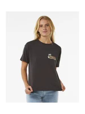 Koszulka RIP CURL Tiki Tropics Relaxed Tee czarny