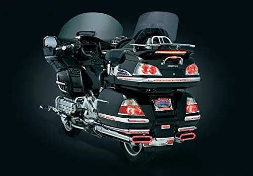 Kuryakyn 3201 Motorcycle Lighting Accent Accessory: Dual Circuit LED Trunk Molding Set with Red Lens for 2001-10 Honda Gold Wing GL1800 Motorcycles, Chrome