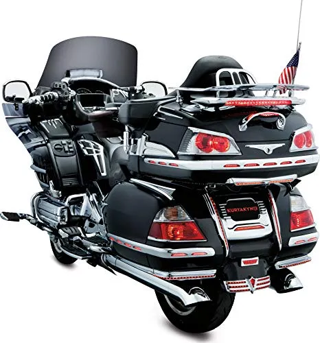 Kuryakyn 3201 Motorcycle Lighting Accent Accessory: Dual Circuit LED Trunk Molding Set with Red Lens for 2001-10 Honda Gold Wing GL1800 Motorcycles, Chrome