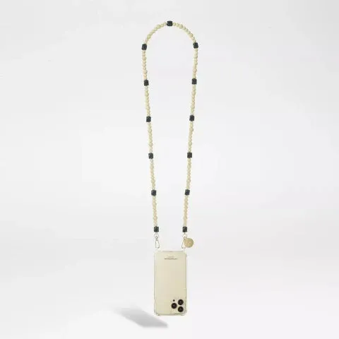 La Coque Francaise Chloe Beige and Green Bois Chain