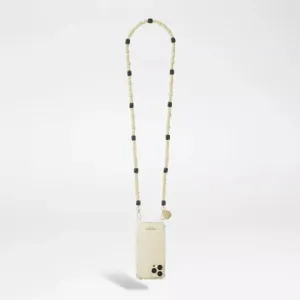 La Coque Francaise Chloe Beige and Green Bois Chain