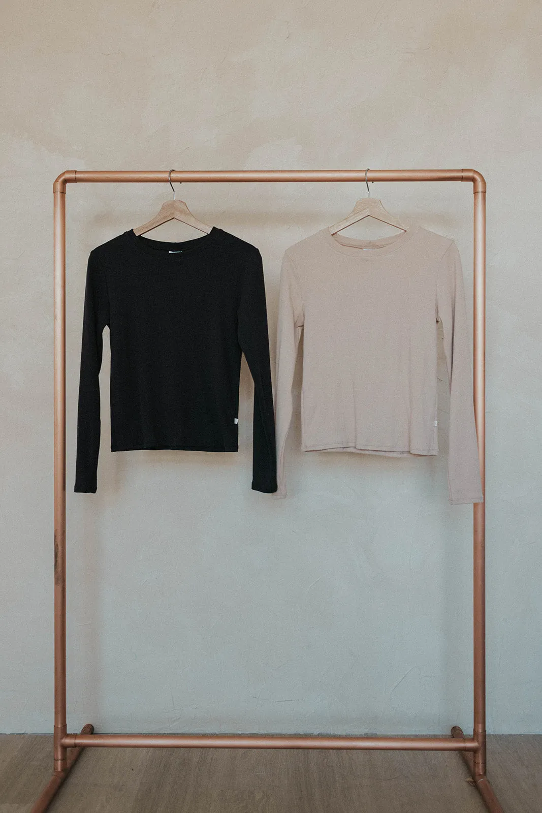 Ladies Ribbed Fitted Long Sleeve
