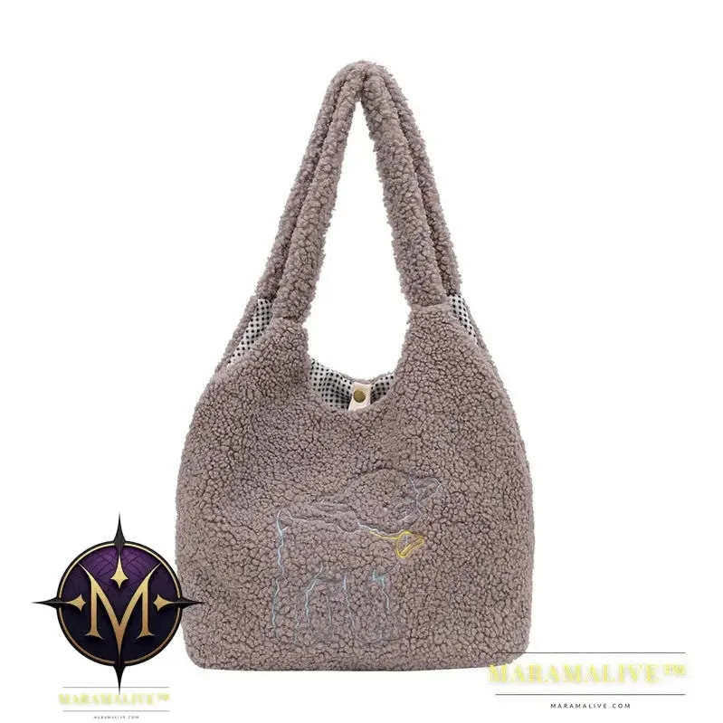 Lamb Bags Winter Shoulder Bag For Women Shopping Handbags