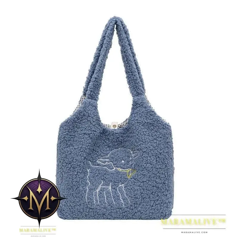 Lamb Bags Winter Shoulder Bag For Women Shopping Handbags