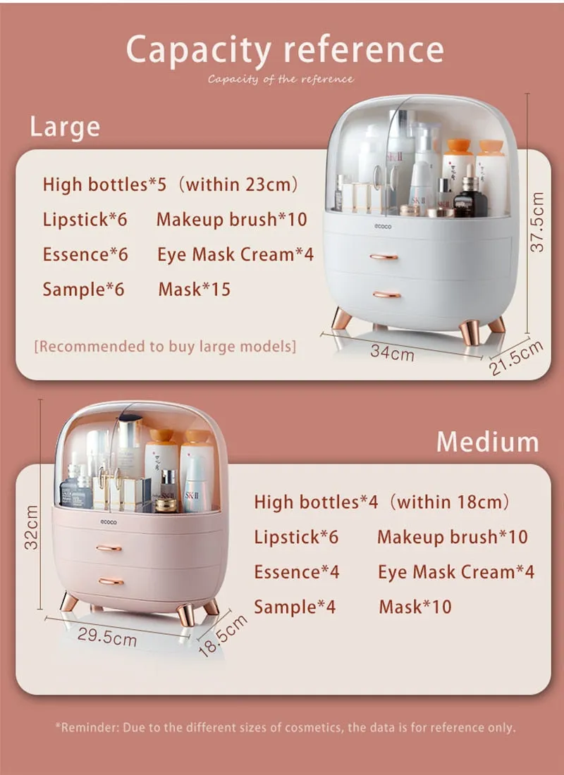 Large Makeup Organizer with Drawers I SPAFAIR