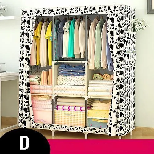 Large Multi-functional Non-woven Fabric Wardrobe