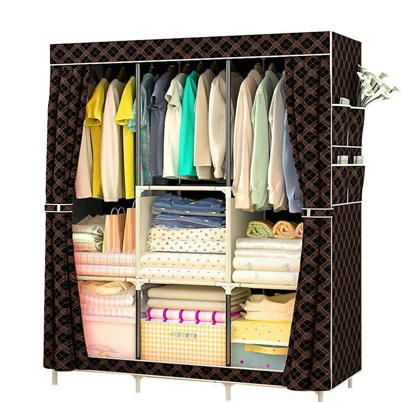 Large Multi-functional Non-woven Fabric Wardrobe