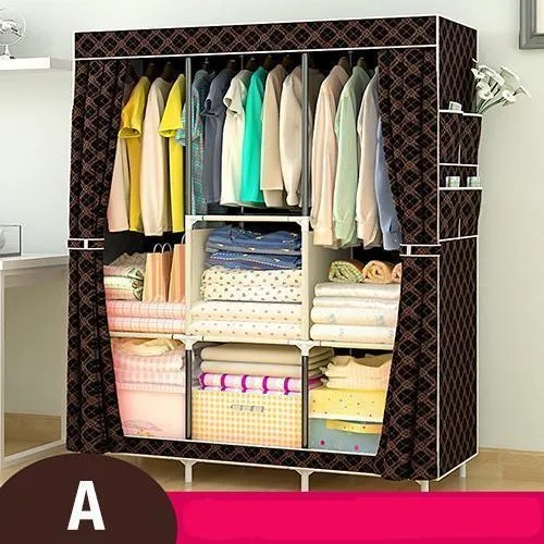 Large Multi-functional Non-woven Fabric Wardrobe