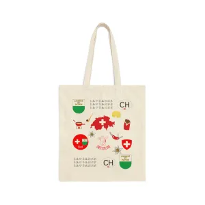 Lausanne, Switzerland | Cotton Canvas Tote Bag